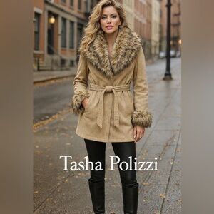 Carlo Pozzi Collection Faux Fur coat SZ L